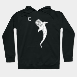 Cloudy Wahlshark and the moon Hoodie